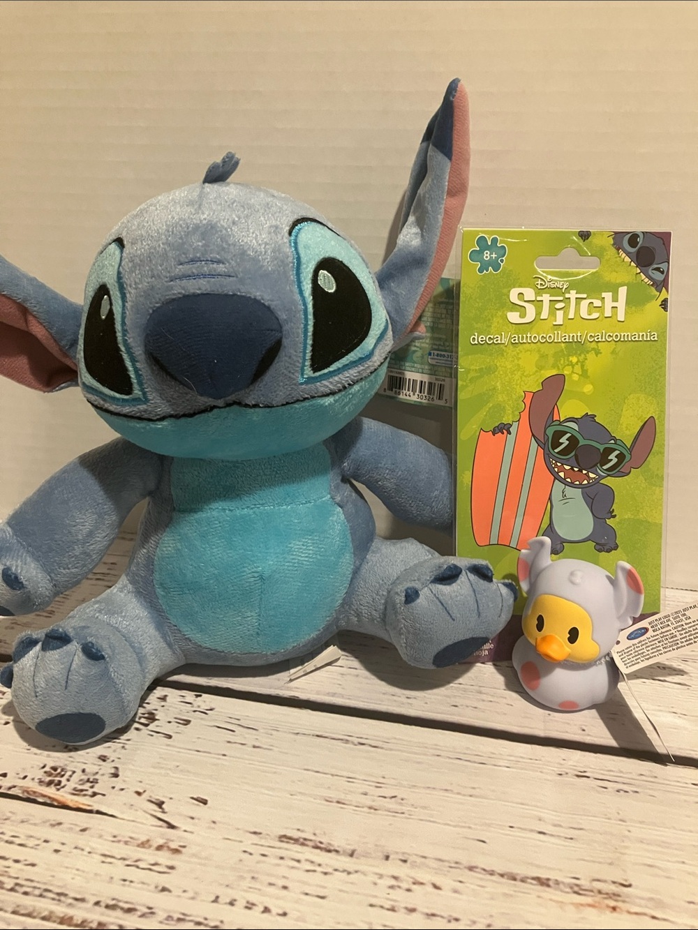 Disney Stitch! - Plushie, Decal, and Duck!